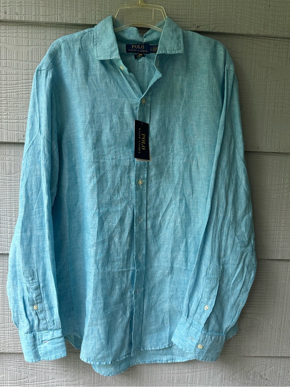 Polo Ralph Lauren Mens Classic Fit 100%Linen Long Sleeve Button Down Shirt NWT~L